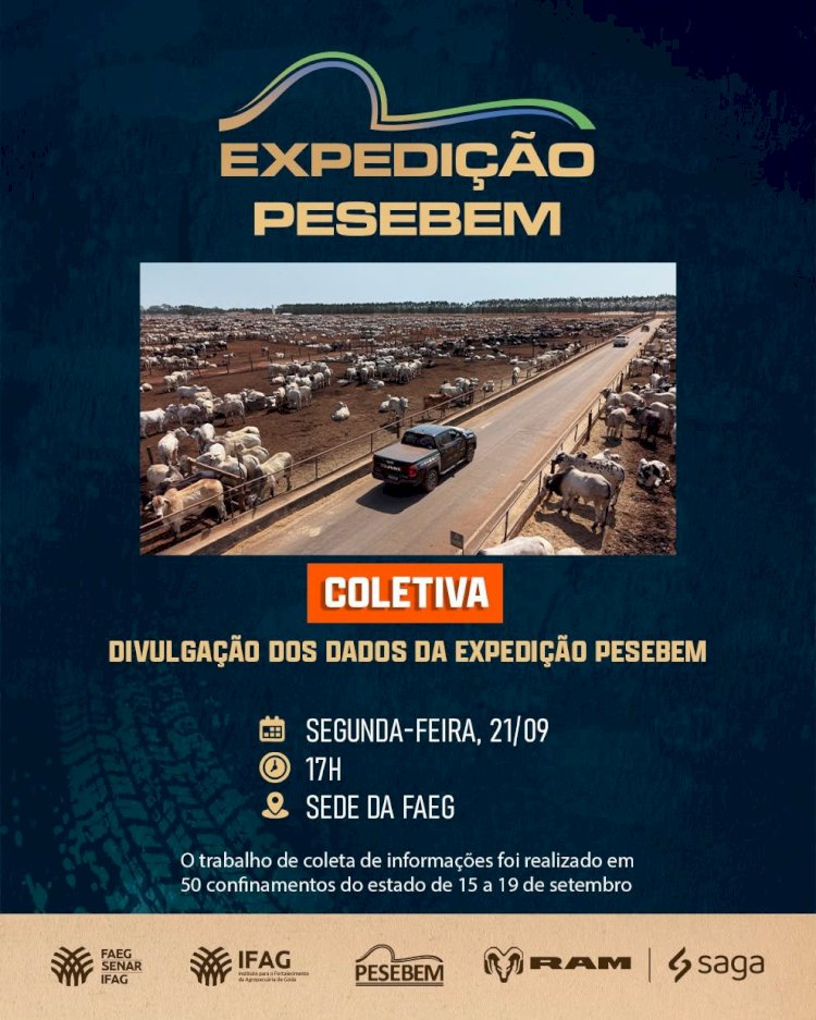 Sistema Faeg/Senar/Ifag divulga dados de confinamentos de Goiás, hoje, às 17h