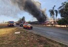 Incêndio gera fumaça tóxica no polo agroindustrial de Senador Canedo
