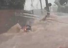 Temporal em Jataí arrasta veículo, alaga ruas e atinge unidade de saúde; veja vídeo