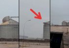 Forte temporal com ventos extremos arrancam telhado de silo em Mato Grosso