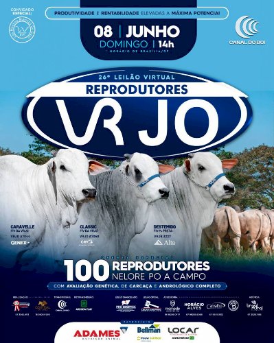 26º LEILÃO VIRTUAL REPRODUTORES VRJO