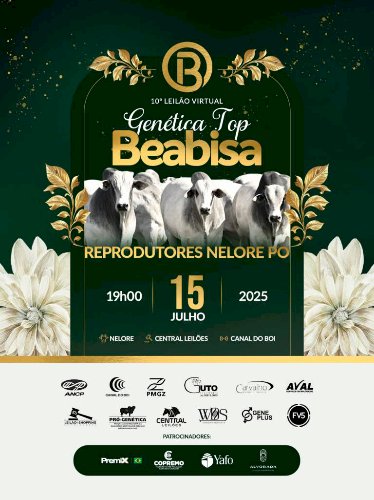 10º LEILÃO VIRTUAL GENÉTICA TOP BEABISA - REPRODUTORES