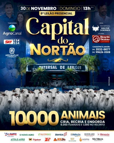 LEILÃO PRESENCIAL CAPITAL DO NORTÃO